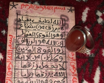 Arabian Magical  Djinn Money Note and Al Kausar Khodam Ring for Financial Abundance, Luck and Prosperity