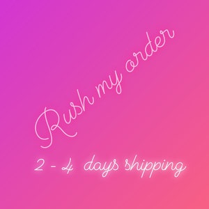 Extra cost, PER ITEM, Rush Production:  2 - 4 business days