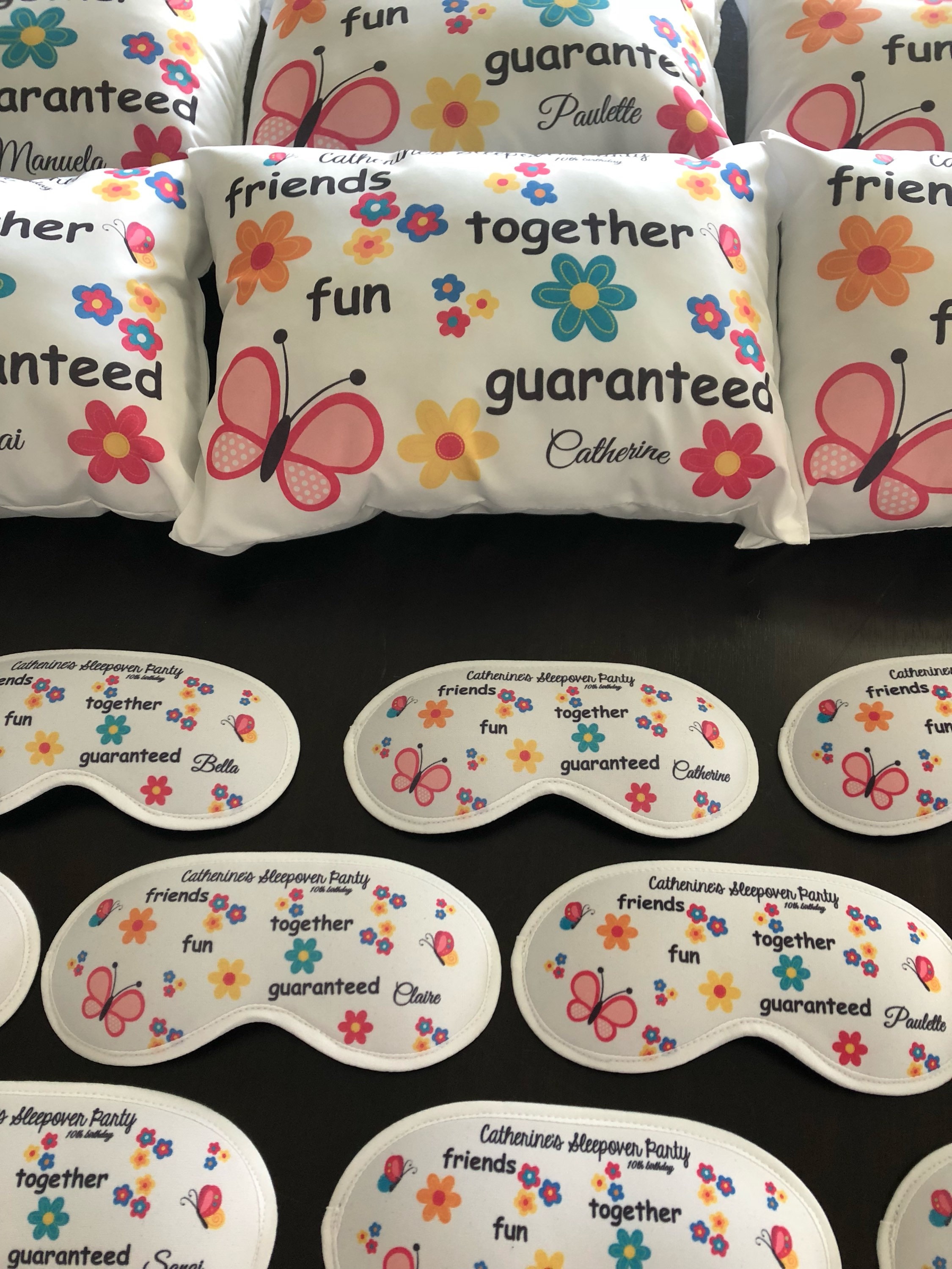 Personalized Pajama Party Kit Sleepover Party Favors Flowers Etsy