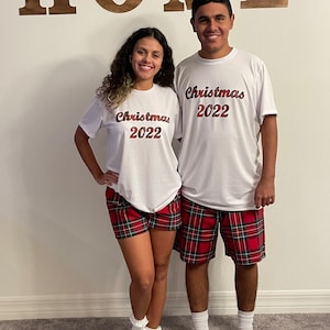 PJ familiares navideños personalizados, pijamas familiares a juego, conjunto familiar, conjunto familiar de vacaciones, conjunto navideño