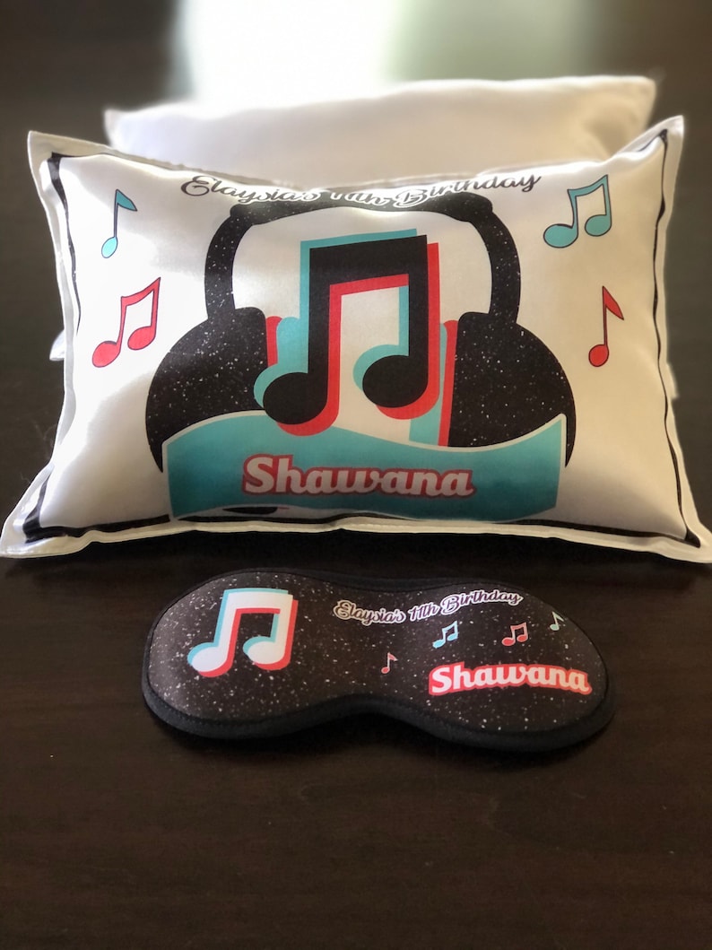 Inspired Tik Tok personalized Pillow and Eye Mask