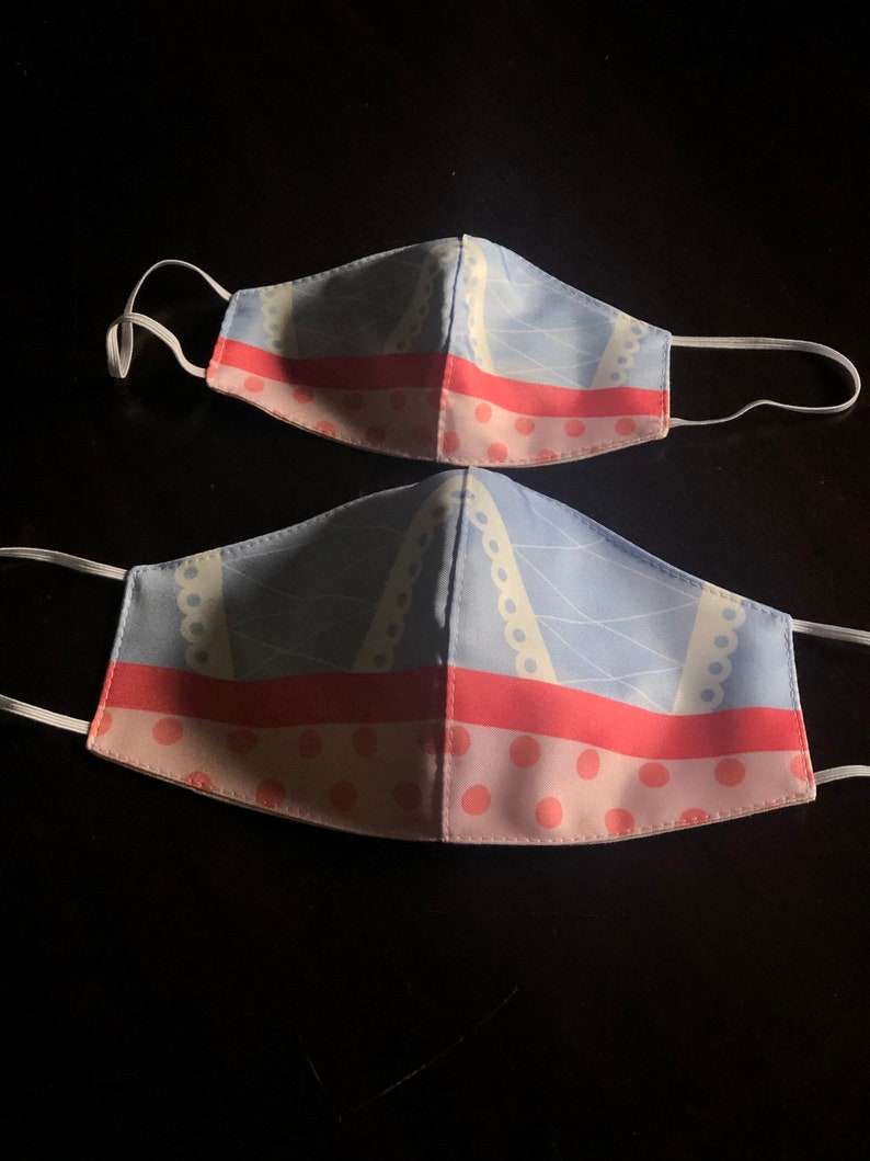 DALIX Cloth Face Mask Reuseable Washable in Black Made in USA - S-M