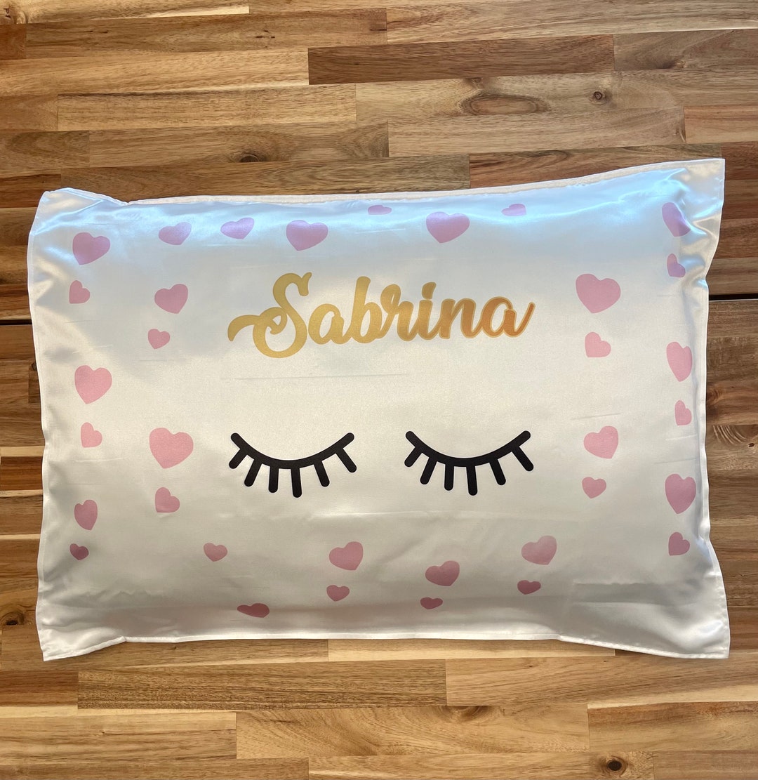 Personalized Satin Pillowcase for Hair and Skin Queen, Sleepover Party