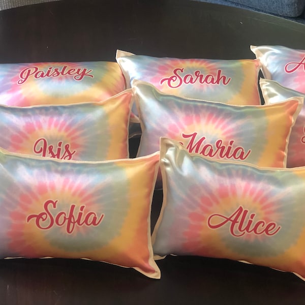 Personalized Pillow , Sleepover Party favors, personalized party, Slumber party, themed party, PJ party