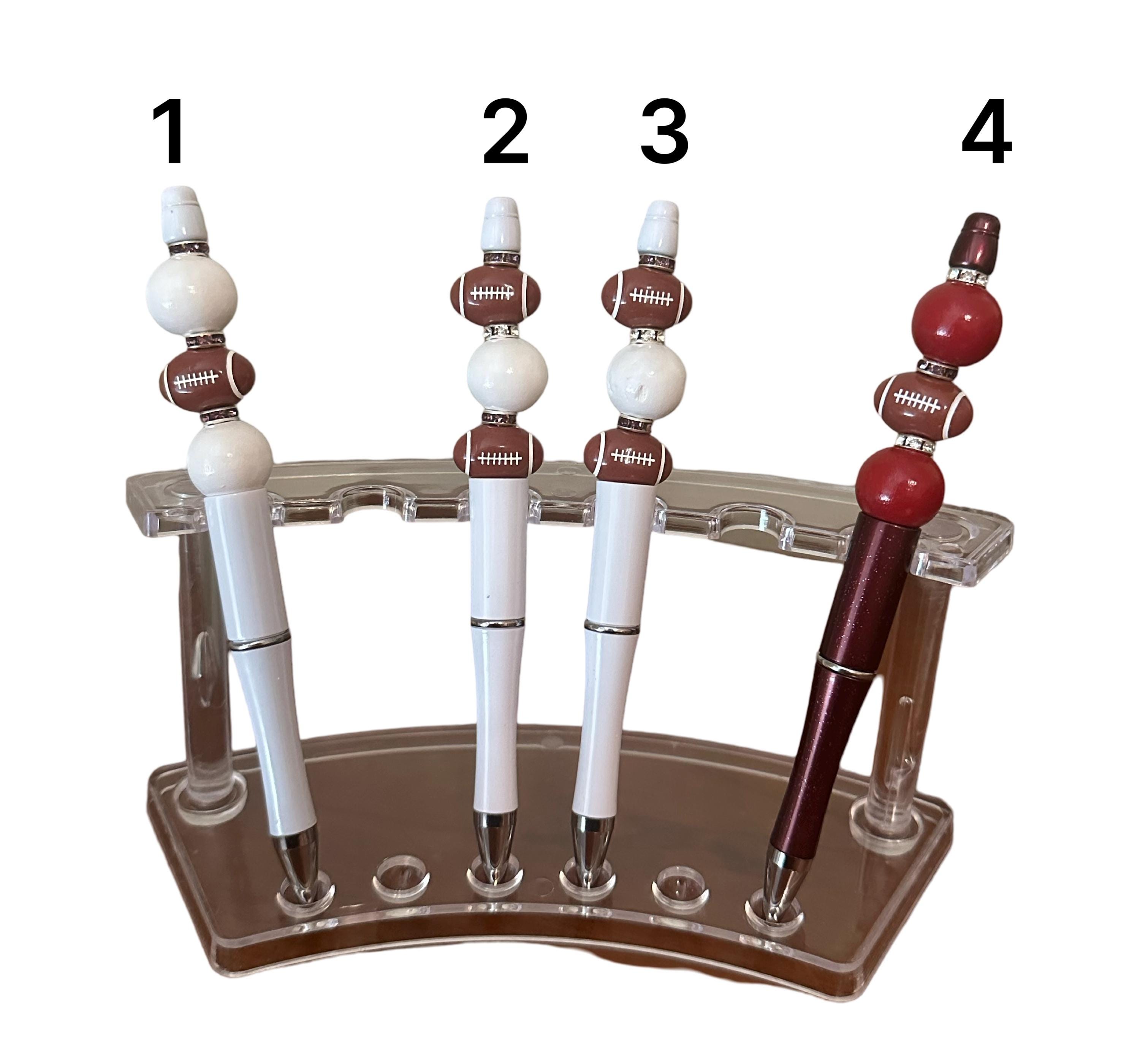 Football Beaded Pen with Refillable Ink