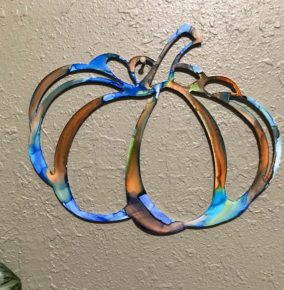 Pumpkin Metal Wall Art ink Fall Decor Indoor/outdoor - Etsy