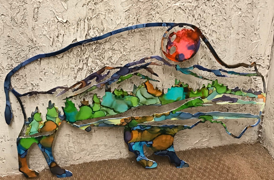 Buffalo metal wall art metal buffalo wall art buffalo Etsy