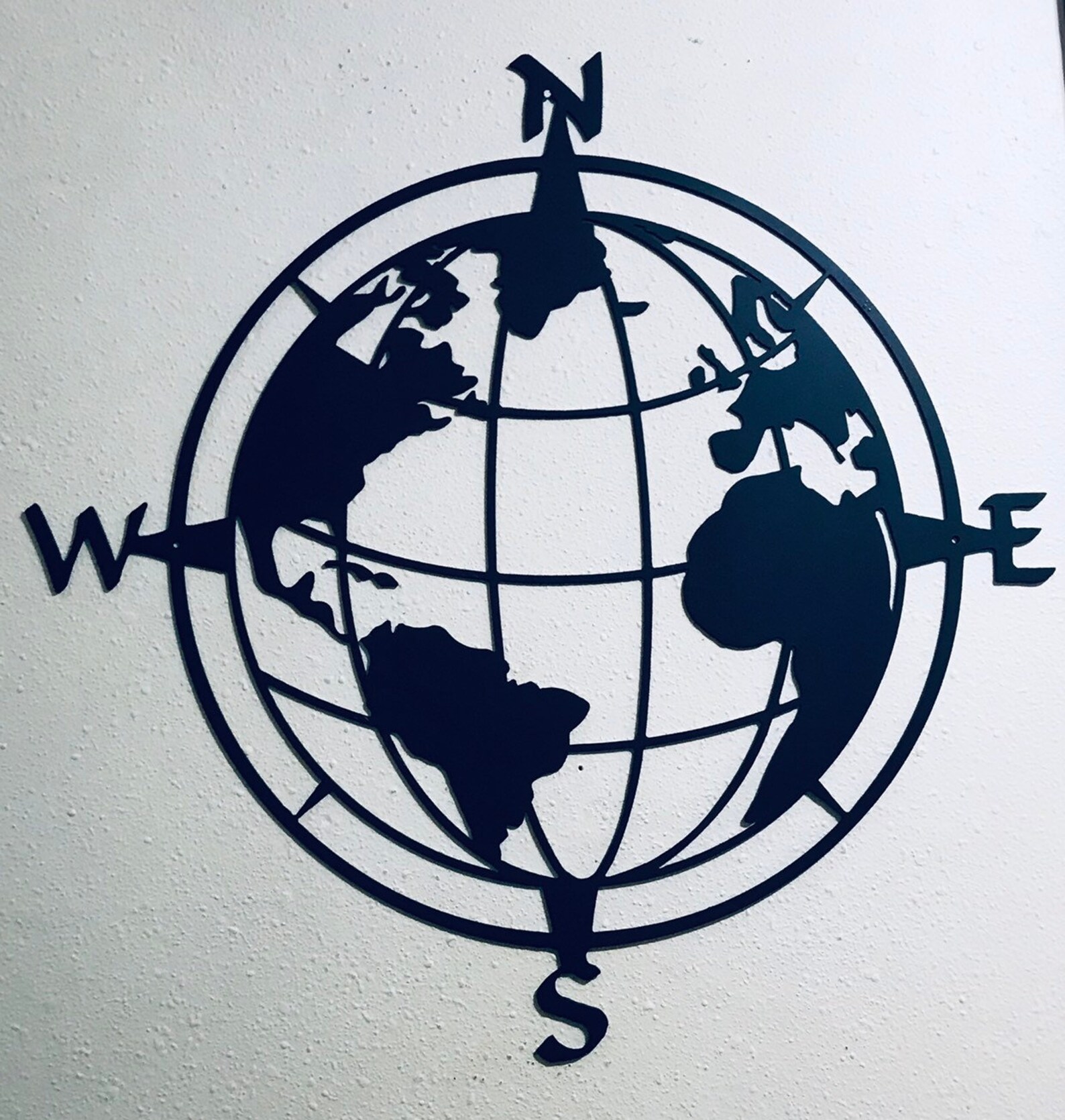 Globe Metal Wall Art Globe Map Globe Wall Art Globe Art Etsy