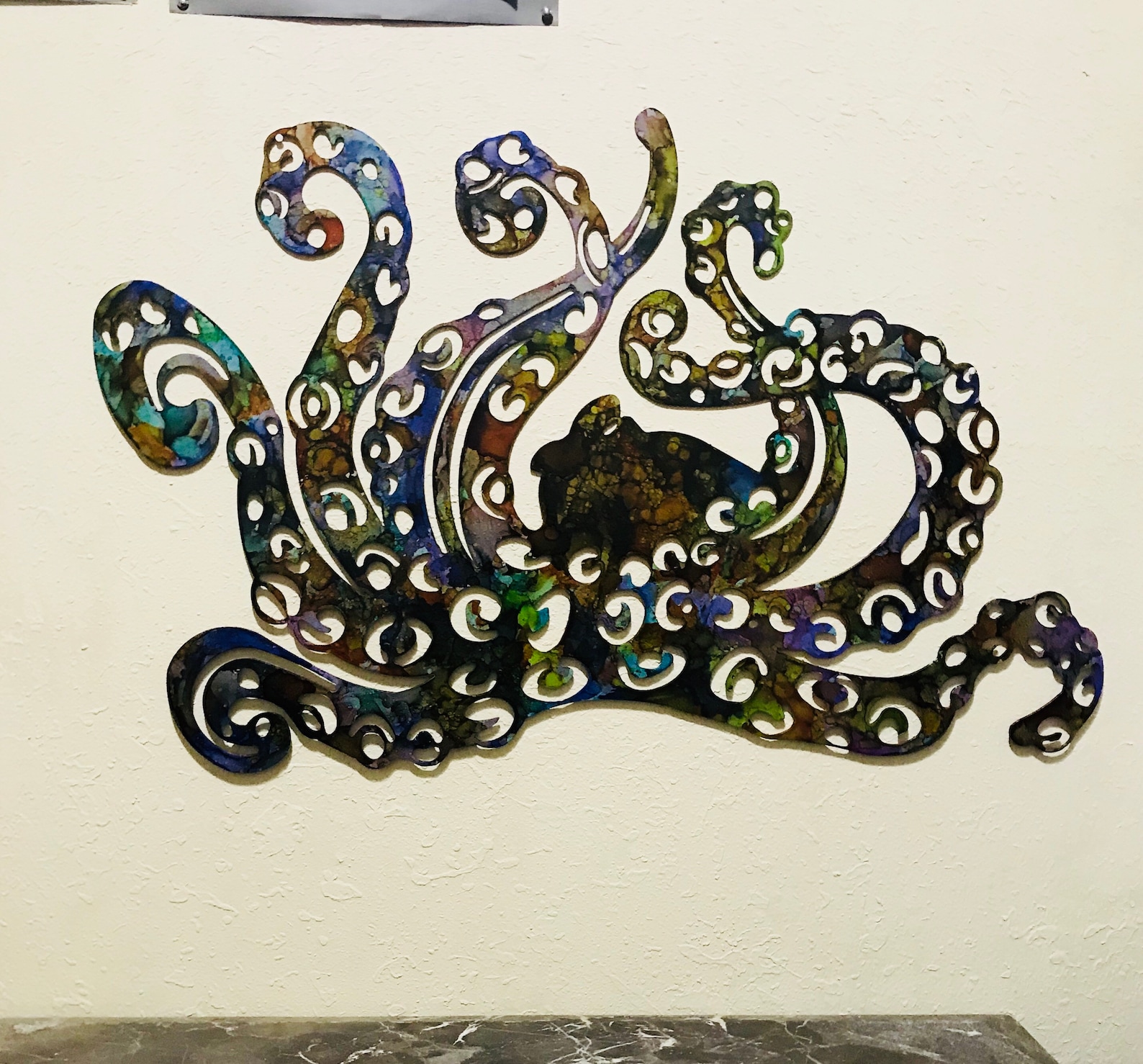 Octopus Metal Art Indoor/outdoor Octopus Wall Art Etsy