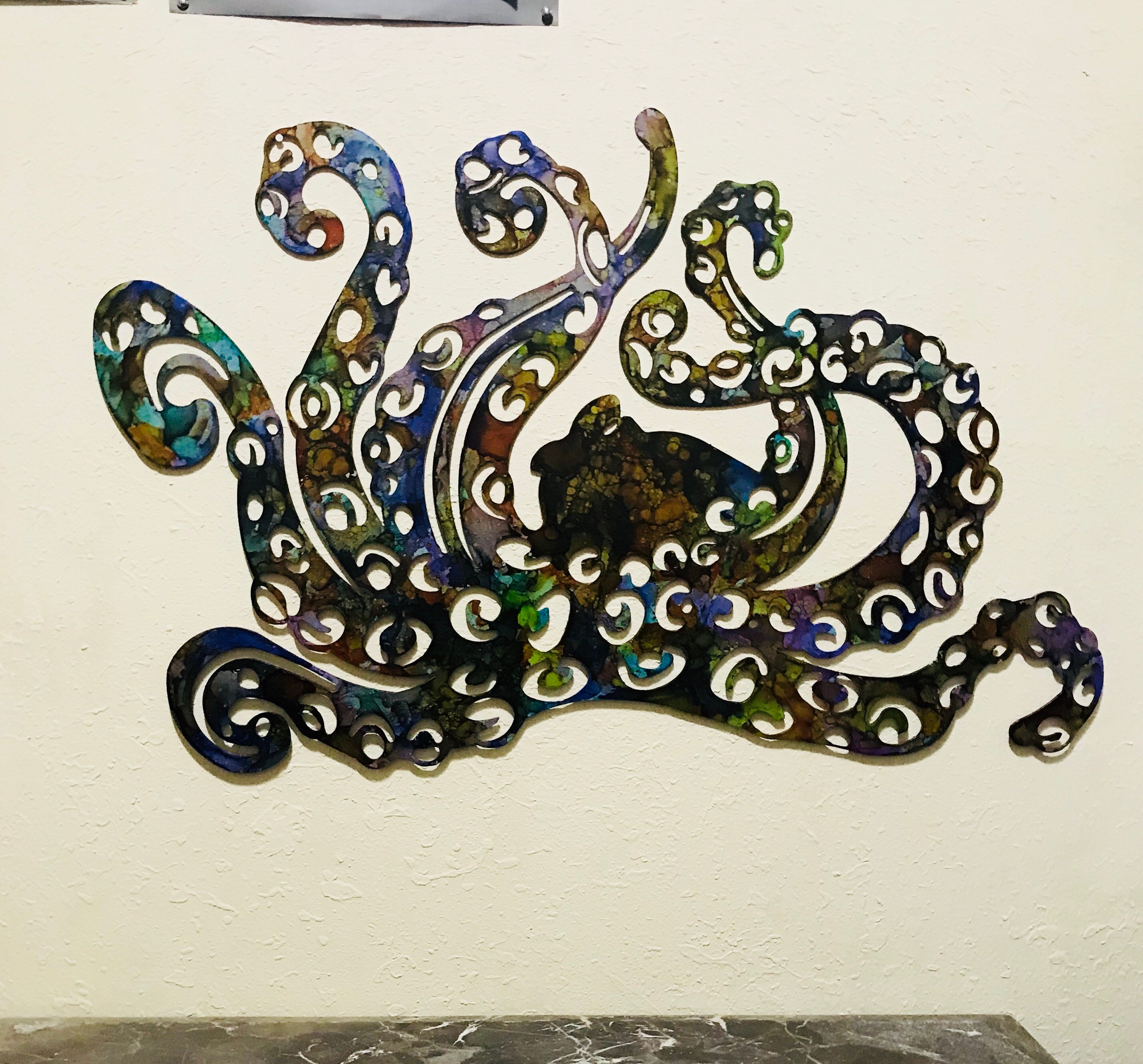 Octopus Metal Art Indoor/outdoor Octopus Wall Art Etsy