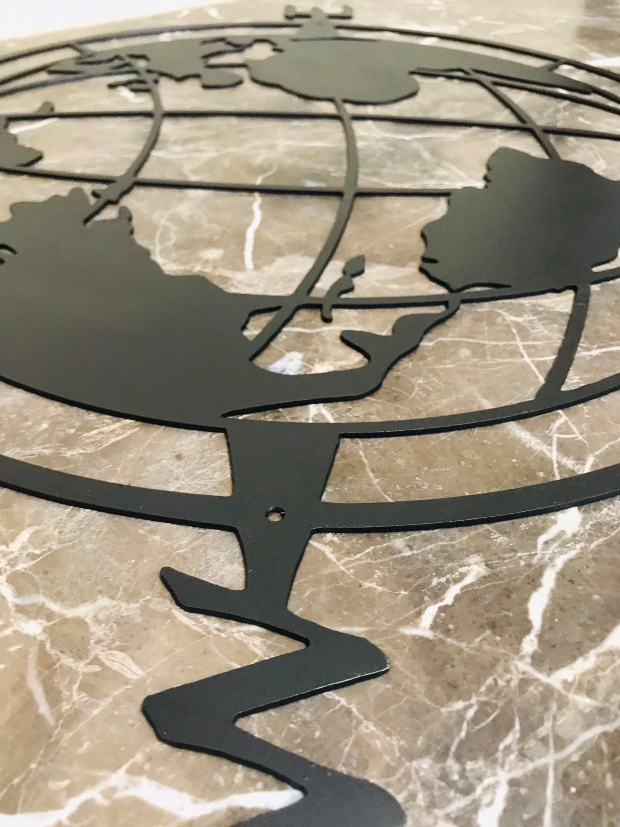 Globe Metal Wall Art Globe Map Globe Wall Art Globe Art Etsy