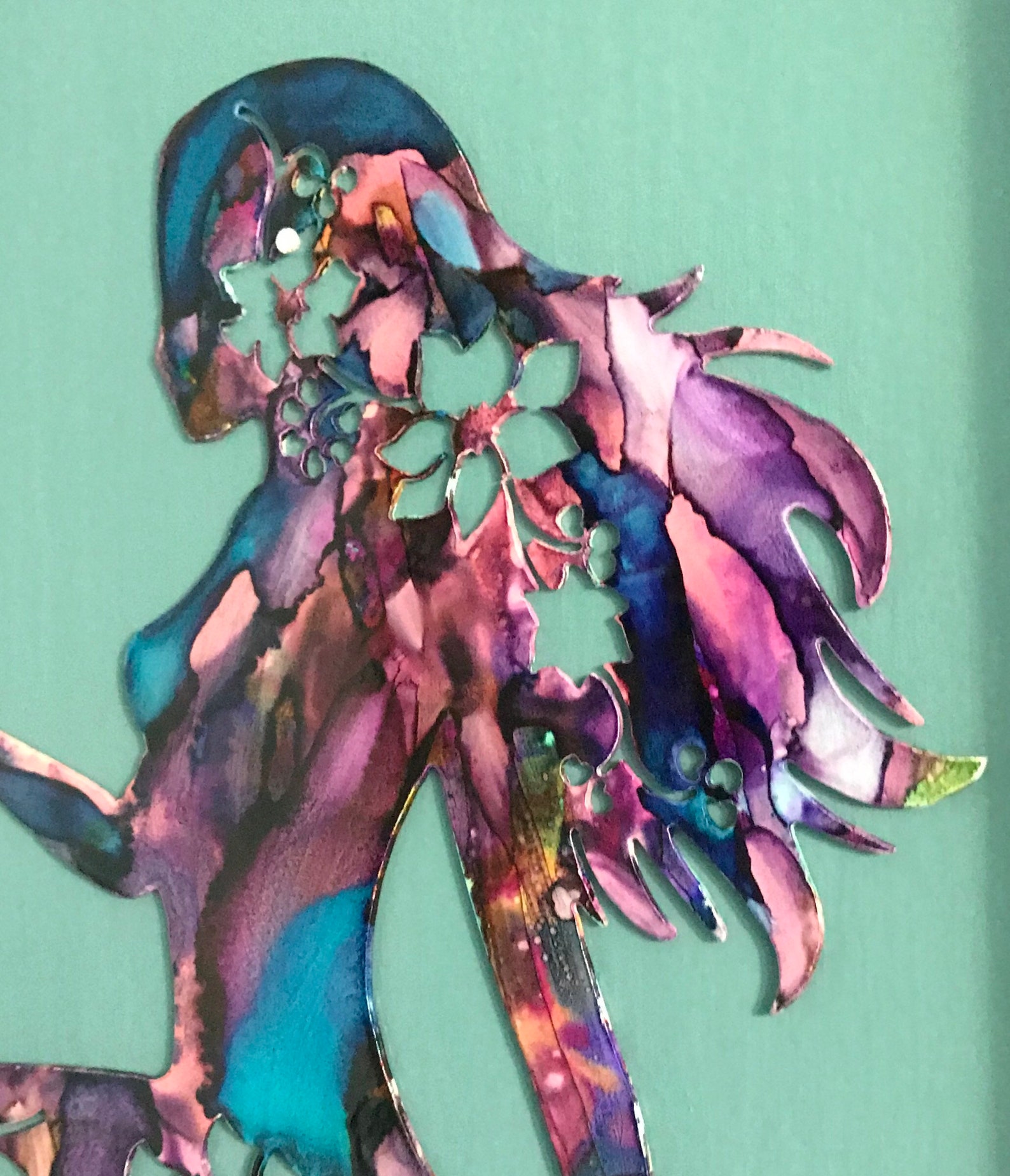 Mermaid Metal Wall Art teal Mermaid Art Mermaid Decor Etsy