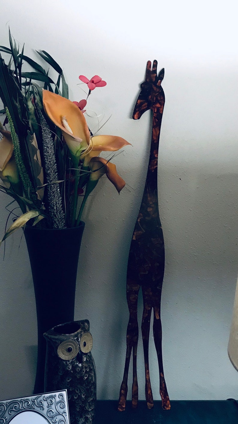 Giraffe Metal Wall Art Giraffe Giraffe Wall Art Giraffe Etsy