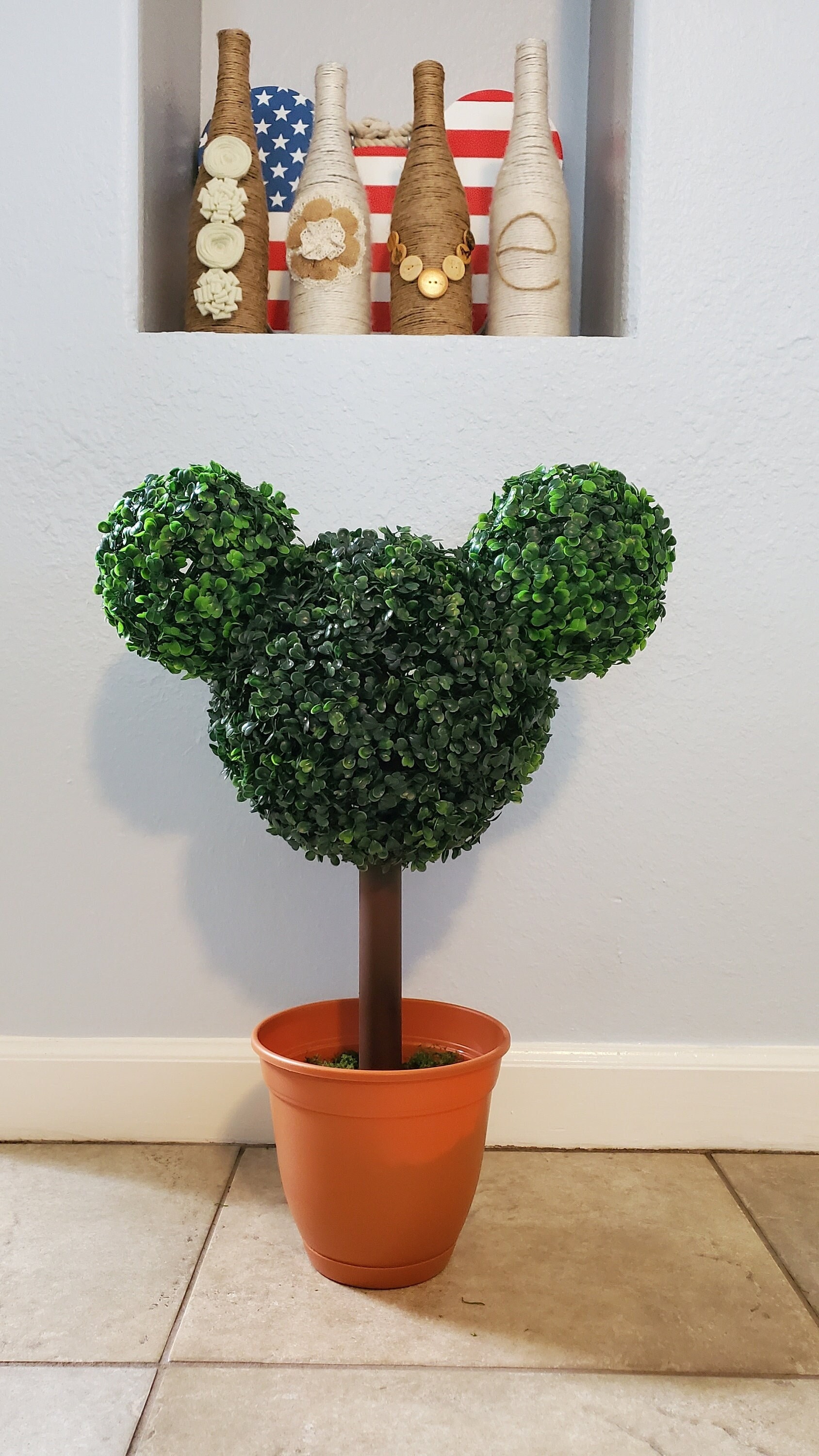 One of a Kind Mickey Mouse Head Topiary | Patio | Home Decor