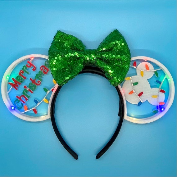 ON SALE! Light up Christmas 3D Printed Disney Ears - Etsy display picture 3