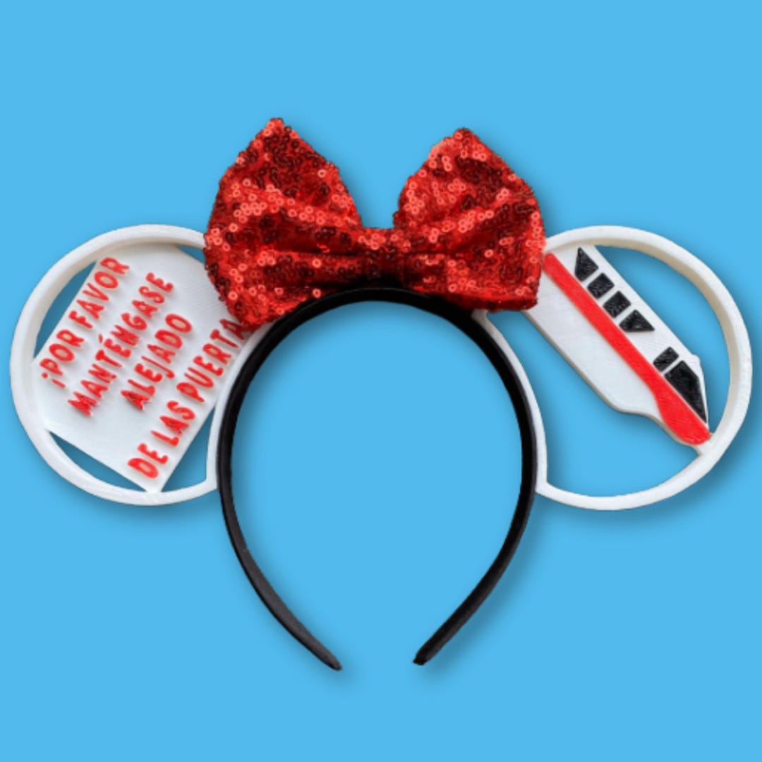 Disney Inspired Handmade Monorail Message 3D Minnie Ears Headband - NWOT il_fullxfull.850303997_2pxo.jpg main image 4