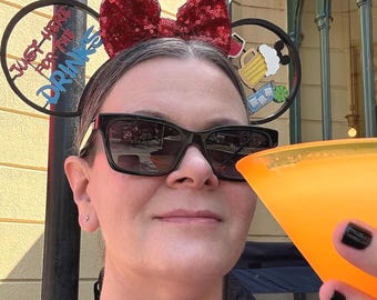 Just Here for the Drinks 3D Printed Ears Headband, Disney-Inspired Ears