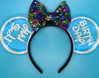 LIGHT UP Birthday 3D Printed Disney Ears