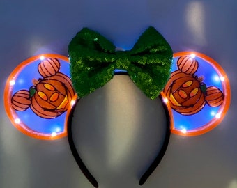 Light Up Halloween 3D Printed Disney Ears Headband