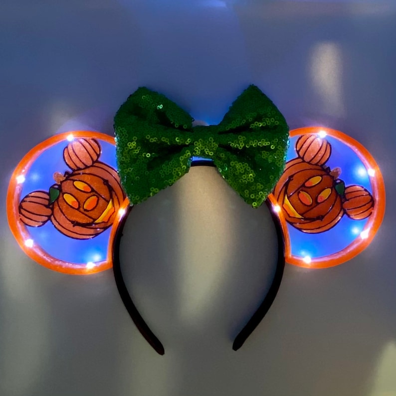 Light up Halloween 3D Printed Disney Ears Headband Etsy