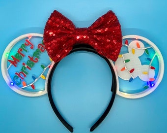 LIGHT UP Christmas 3D Printed Disney Ears