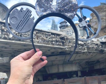 Deathstar XWing Star Wars-Inspired 3D Printed Disney Ears Headband