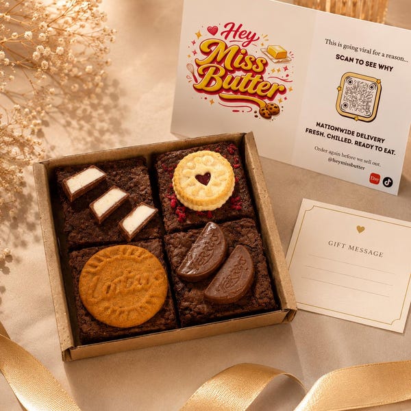 Brownies personalizados / Regalos de chocolate a domicilio / Regalos por correo en el Reino Unido