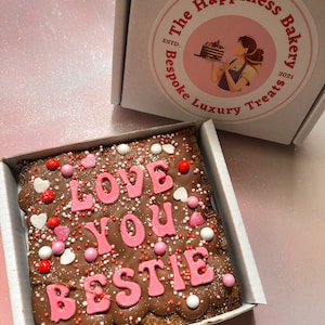 Personalised Chocolate Brownie Treat Box | Friend Gift