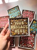 Fudge brownies, brownie slab, brownie box, brownie by post, brownie gift, baked goods box, deployment gift for him, birthday gift for him,