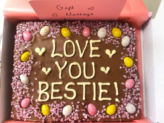 Emily - Personalised brownie slab - Letterbox brownies - baked goods - brownie treat box - letterbox gift - personalise - custom gifts - homemade