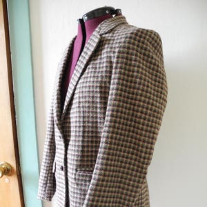 Vintage Oscar de la Renta Plaid Wool Blazer Sports Jacket Coat 70s 80s image 2