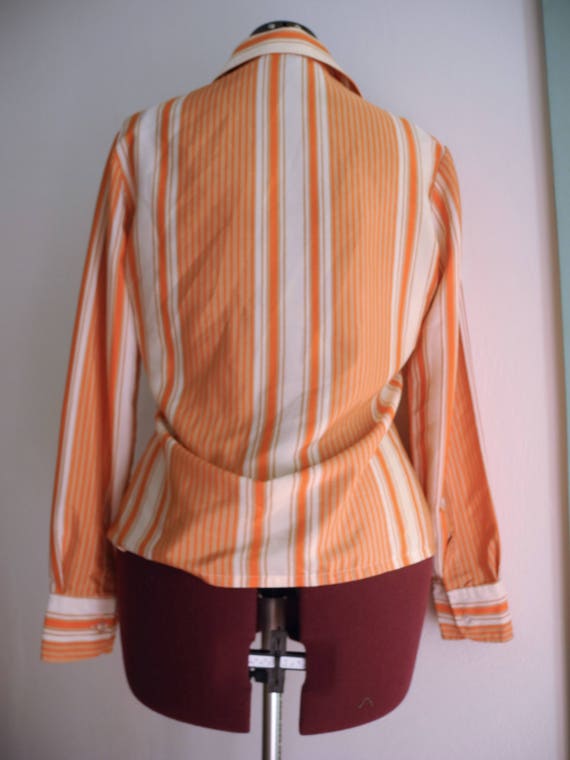 Designer 70s Shirt Silk-like Polyester by Franck … - image 5