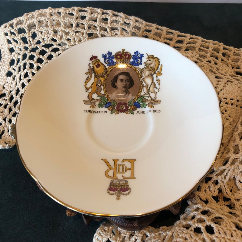 Antique Adderley Fine Bone China Queen Elizabeth II 1953 Etsy