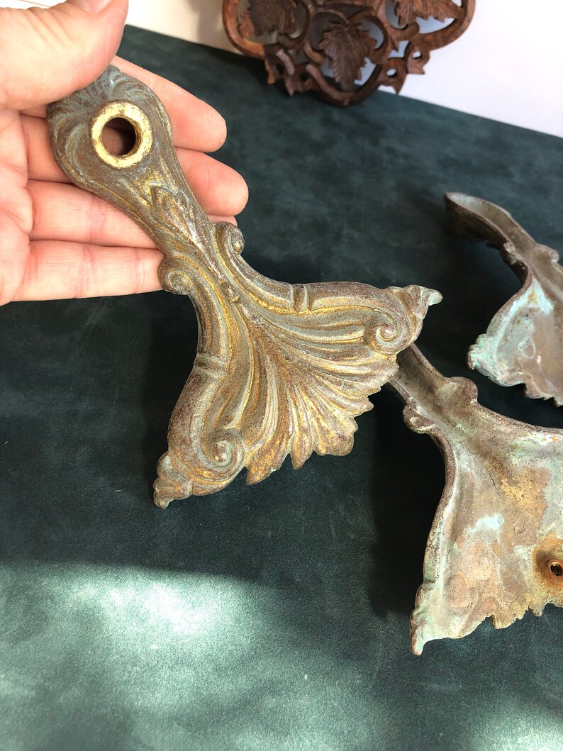 Vintage Brass Chandelier Parts Arm Replacement part Pan Etsy