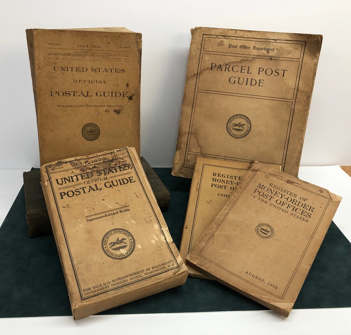 Antique RARE Postal Guides United States Post Office Etsy