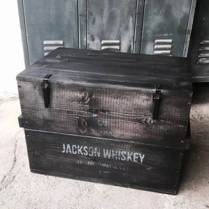 Wooden box, cargo box, chest, table storage box &quot;Jackson Whiskey&quot;