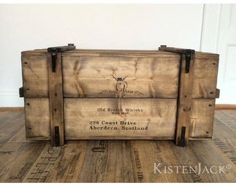 Chest wooden box cargo box bench coffee table "Highland"