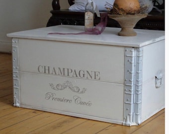 Wooden box cargo box chest table coffee table “Champagne” coffee table