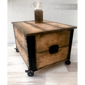 Wooden Box, Cargo Box, Chest, Table, Coffee Table 