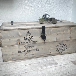 XL wooden box cargo box chest bench drinks box coffee table