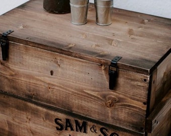 Wooden box cargo box chest table storage box "Sam&Son" coffee table