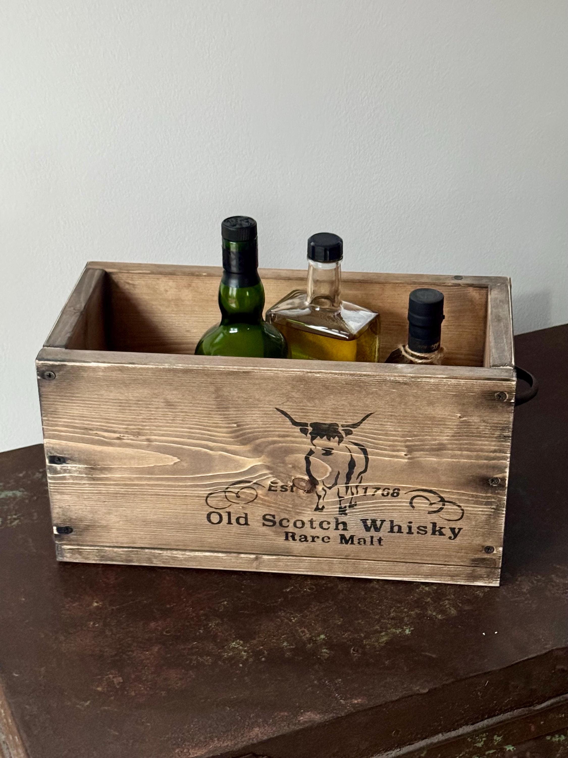 Whisky Box Wooden Box Gift Idea Mancave Box - Etsy
