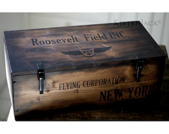 Holzkiste Frachtkiste Weinkiste Aufbewahrungsbox "Roosevelt"