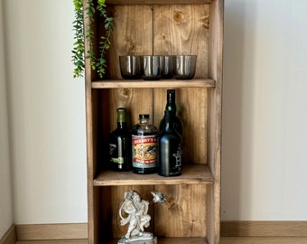 Wine rack ~ Vintage home bar wine cabinet shelf
