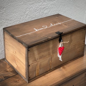 Caixa de madeira personalizável para casamento vintage, caixa de armazenamento, baú, caixa de presente