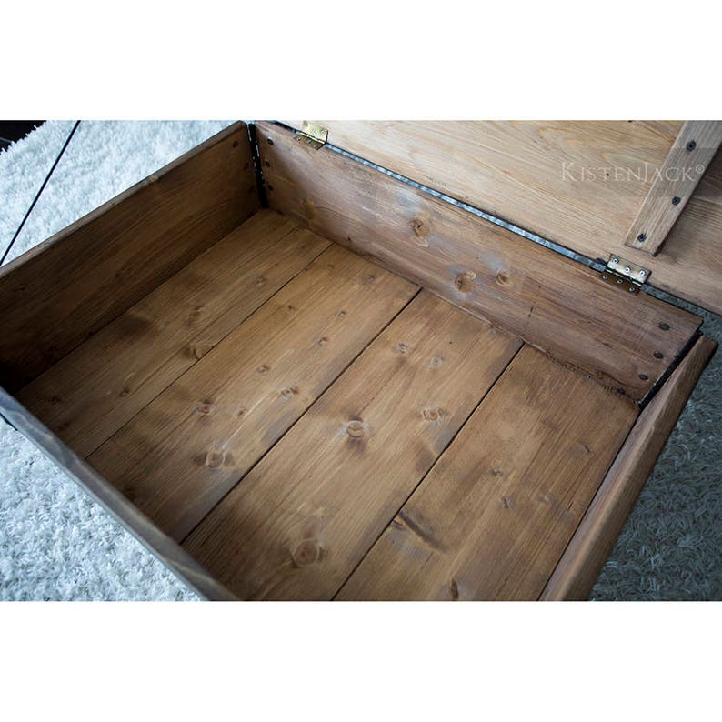 Coffee Table Wooden Box Cargo Box Wooden Chest With Rolls Etsy