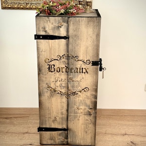 Cabinet Home Bar Wooden Box Cargo Box Wooden Chest &quot;Bordeaux&quot;