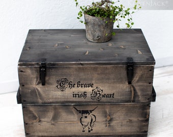 Wooden Box Cargo Box Chest Table Storage Box "Dublin"