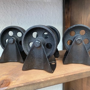 Vintage wheels size L Cast-iron wheels Industrial wheels Retro furniture castors