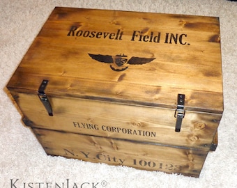 Wooden Box Cargo Box Chest Table Storage Box "Roosevelt"